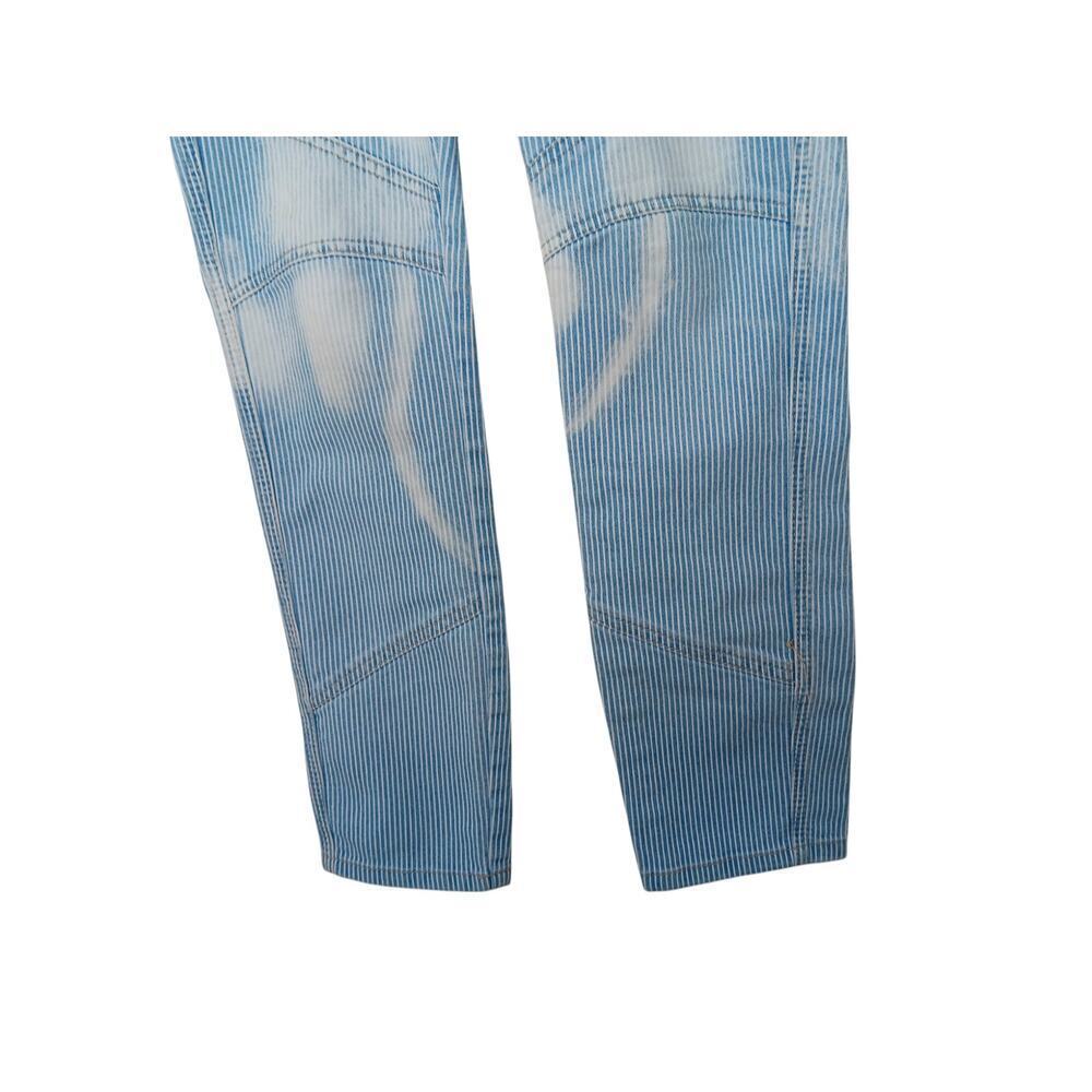 Free People Women’s Striped Patchwork Jeans Size 28 Blue White Distressed - Picture 4 of 16